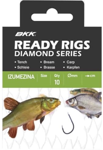BKK Friedfischhaken zum Stippen & Feedern 70cm Ready Rig Diamond Izumezina BN