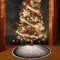 N&T NIETING Weihnachtsbaum Decke, 76cm Weihnachtsbaum Rock mit Weißer Glitzer Schneeflocken Punkt Schwarz Weihnachtsbaumdecke Rund für Urlaub Party Weihnachtsbaum Deko