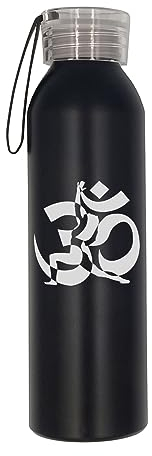 Yoga Om Namaste Art Bouteille d'eau gravée au laser en acier inoxydable durable