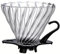 Filtro de embudo de vidrio V60, tamaño 02, 2-4 tazas, resistente al calor, vidrio de borosilicato, soporte de filtro de café, taza de goteo, cafetera con base extraíble