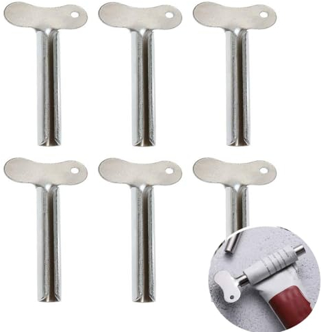 Dzxin Spremi Dentifricio, 6 PCS Spremi Tubetto Dentifricio Manuale Spremi Tubetto Strizzatubetti Universale a Pressione per Vernici, Creme, Senape, Tubo Vuoto