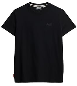 Superdry T- Shirt Brodé Chemise, Noir, Noir, XXL Mixte