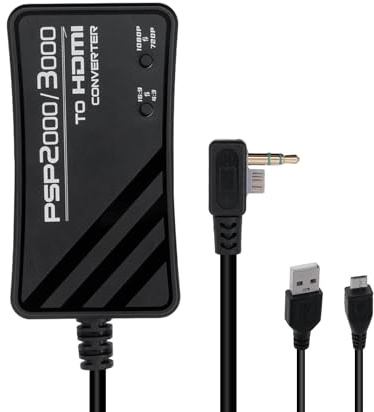 Mcbazel PSP 2000/3000 to HDMI Converter,Multifunctional HDTV HDMI Adapter for PSP 2000/PSP 3000,Support 720p/1080p/16:9/4:3