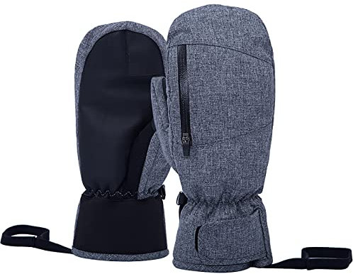 Touchscreens Handschuhe Winter Skihandschuhe Wasserdicht Snowboarden Skihandschuhe Thermo Dicke Handschuhe mit Tasche für Herren Damen Wasserdicht Skihandschuhe Winter Skihandschuhe mit Tasche Winter