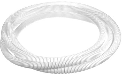 sourcing map 1/2 Inch x 10 Ft Split Wire Loom Tubing, Guard Convoluted Flex, Protective Split Cable Conduit, Flexible Wire Protector Tubing, Electrical Cord Cover,White