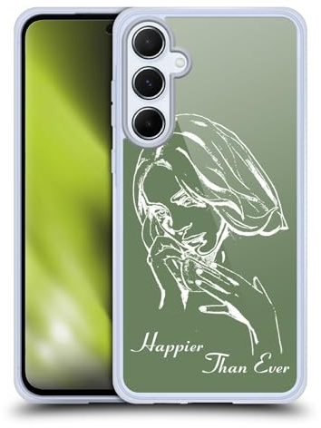 Head Case Designs Offizielle Billie Eilish Album Schablone Grün Happier Than Ever Gel Handyhülle Hülle [Militärischer Schutzgrad] Kompatibel mit Samsung Galaxy A55 5G