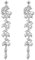 LAKJUOZ Lange Zirkonia Ohrringe Frauen Silber Diamant Blattkette Ohrringe Hochzeit Für Brautjungfer Damen