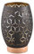lightling Tischlampe Bill mit Holzakzenten, mit Schnurschalter, IP20 Indoor, exkl. 1 x E27 max. 28W, Ø 15 cm, Höhe 21 cm, Metall, schwarz-gold