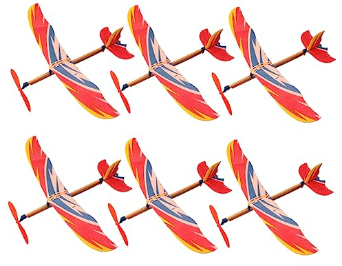 Gogogmee 6St Flugzeugmodell fliegendes Segelflugzeug Trägheitsflugzeug Segelflugzeug Spielzeug werfen Spielzeug für Kinder kinderspielzeug Segelflugzeug selber Bauen Kinder DIY Spielzeug