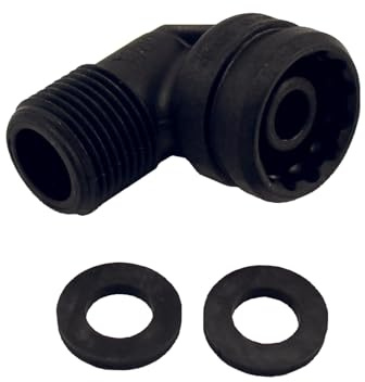 BWT besthead Flex Connector Anschlussstück 90°-Bogen, Flex Insert x AG 3/8' aus GFK