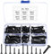 70 Pcs M5 Black Self Tapping Screws for Wood Assortment Set, Countersunk Head Hex Socket Cap Screws, Flat Head Decking for Furniture Drywall Chipboard