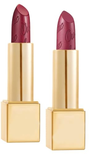 OULAC Metallic Shine Glitter Lipstick Set, Nude High Impact Lipcolor, Lightweight Soft and Ultra Hydrating, Long Lasting, Vegan 03+14