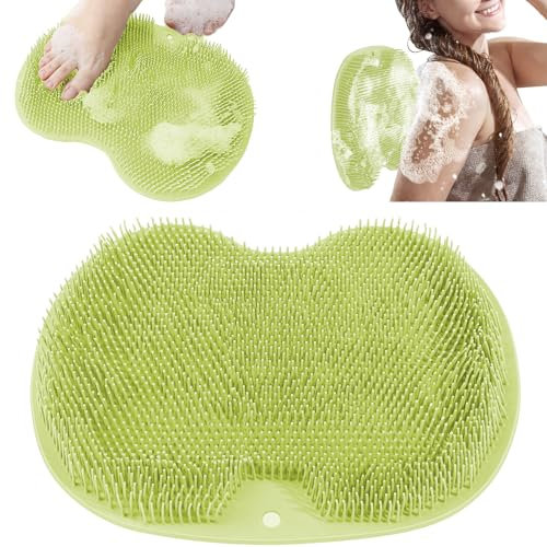 Spazzola per Massaggio da Bagno in Silicone, Scrubber Piedi e Schiena, Tappetino Massaggiante Pulizia per Esfoliare, Circolazione Sanguigna