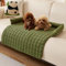 Bettschlange Hundedecke Sofa mit Rand, Sofaschutz Hund, Hundebett für Sofa Waschbar Flauschig Hundebett, rutschfest Hundekissen, mittelgroße Hunde,75x75cm,Grün