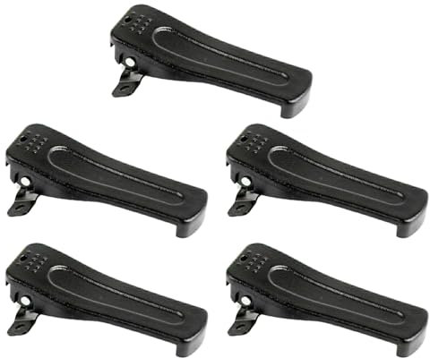 Generisch Clip per cintura walkie-talkie, clip radio walkie-talkie, retro walkie-talkie, clip fissa, accessorio per walkie-talkie aderente, per logistica, sicurezza, cantieri