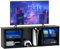 HOMCOM TV Unit with LED Lights for TV up to 65 Inch, 160cm TV Stand Cabinet with Adjustable Glass Shelves, Open Compartments for Gaming Consoles, TV Cabinet for Living Room, Bedroom, Black