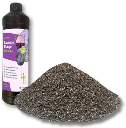Rodopi Bio-Lavendeldünger Granulat – 3 Monate Langzeitwirkung – 100% pflanzlich & kalkhaltig – Organischer NPK-Dünger 7-3-8 mit Eisen & Magnesium 0,8kg