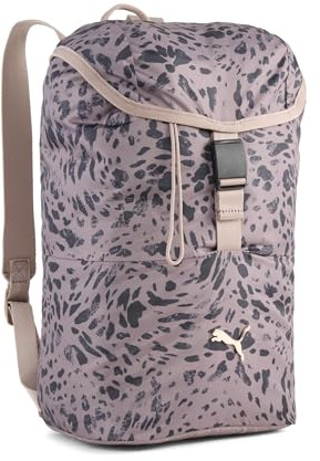 PUMA Damen POP 12,5 l Kleiner Rucksack OneSize, Sandstone Animal AOP Beige