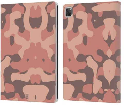 Head Case Designs Salmone Mimetico Morbido Custodia Portafoglio in Pelle Compatibile con Apple iPad PRO 12.9 2020/2021/2022