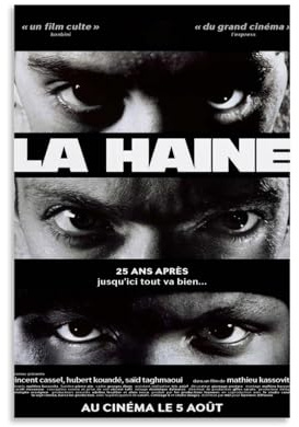 JDHUOXIAO La Haine Poster, Wandkunst, ästhetisches Cover, Poster, Design, Gemälde für Wohnzimmer, Schlafzimmer, 30 x 45 cm, ungerahmter Stil