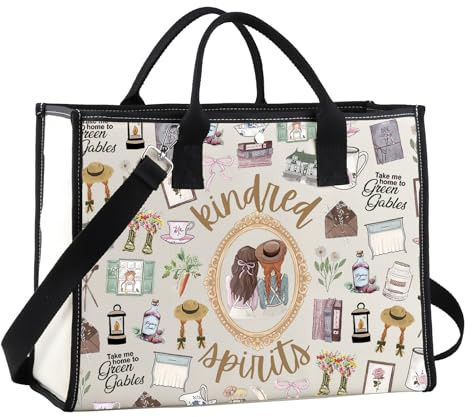 JTOUK Anne Romane inspiriertes Geschenk, literarisches Geschenk, Buchartikel, klassische Literatur, Freundschafts-Tragetasche, Kindred Lt Eu, 14.96”* 6.7”* 11.81” ,Large