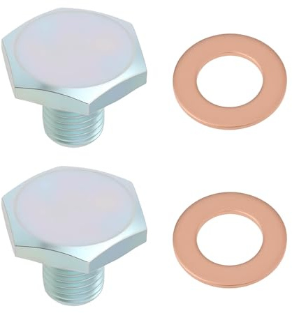 Briny River Lot de 2 Vis de Vidange D'huile M10x1,25x12 Mm UAM2957L UAM2857L Compatible avec Land Rover Defender Discovery 1 300tdi