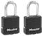 Master Lock, Magnum, robustes Außenvorhängeschloss mit Schlüssel – wetterfestes Gehäuse und schnittfester Bügel, ideal für Zäune, Tore und Geräteschuppen, 2er-Pack, Modell M115XTLF