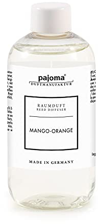 pajoma® Raumduft Nachfüllflasche 250 ml | Nachfüller für Lufterfrischer | intensiver und hochwertiger Duft in Premium Qualität (Mango-Orange)