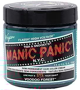 Manic Panic Voodoo Forest Classic Creme, Vegan, Cruelty Free, Green Semi Permanent Hair Dye 118ml