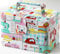 Kobolo Nähkästchen Nähkorb Nähkörbchen Nähkasten - Textil - pink mint bunt - 25x17x18 cm