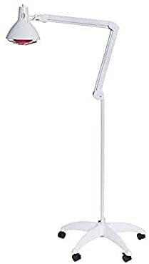 Gima - Infrarot-Therapielampe auf Wagen, 250 W, für Ästhetik, Physiotherapie und Sport, Ø 21 cm, Länge des Gelenkarms 90 cm (45 + 45)