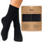 lampox® - Lot de 6 paires de chaussettes en fibres de bambou - Réduit la transpiration des pieds - 43/46 - Noir