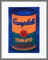 Germanposters Andy Warhol Colored Campbells Soup Can 1965 Blue & orange Poster Kunstdruck Bild im Alu Rahmen Champagne 42x34cm