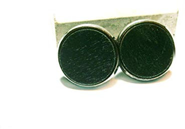 Ohrstecker Ohrringe schwarz silber Holz Schmuck