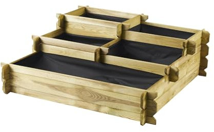 CERLAND Carré Potager en Bois 187L Angelic - 0 x 0 x 36 cm