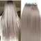 SEGO Tape Extensions Echthaar 20 Tressen/30 g Klebeband Haarverlängerung Haarteile 100% Remy Human Haar Kleber Grau 24(60cm)-30g