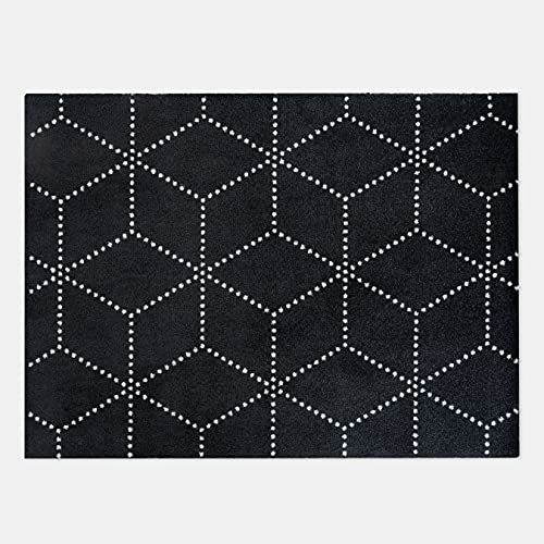HEYMAT, Türmatte, Hagl Black, Waschbar, Saugfähig, Langlebig, Farben: Schwarz, 60 x 85 cm