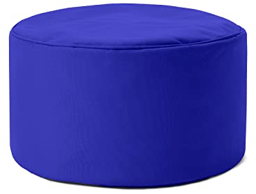 Lumaland Sitzsack Pouf (50 L) | Kompakter Sitzsack mit 3-in-1-Funktion: bequemer Hocker, praktisches Tischchen & stylischer Fußschemel für in- & Outdoor I Mit Flexibler EPS-Füllung | Ø 25 x 45 cm