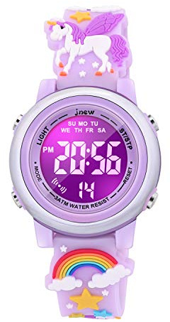 VAPCUFF LED Cartoon Unicorn Watch for Kids, Age 3-7, Stocking Stuffers, Educational Toys, Xmas Gifts