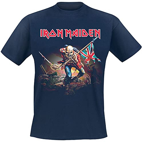 Iron Maiden Trooper Männer T-Shirt Navy Band-Merch, Bands, Nachhaltigkeit