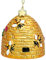 SIKORA BS484 Bienenstock Christbaumschmuck Glas Figur Weihnachtsbaum Anhänger