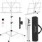 CAHAYA Sheet Music Stand Metal Portable with Carrying Bag, Sheet Music Folder, Projector Stand, Portable Podium Stand, Laptop Stand White, CY0204-2