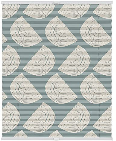 Lichtblick Plissee Klemmfix mit Motiv, ohne Bohren, Verspannt, Blickdicht, Lichtdruchlässig, Made in Germany, Julia Schumacher, Moving Rainbow - Grün 90 x 130 cm (B x L)