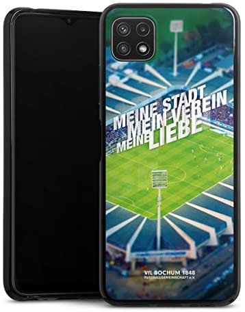 DeinDesign Silikon Hülle kompatibel mit Samsung Galaxy A22 5G Case schwarz Handyhülle Offizielles Lizenzprodukt VFL Bochum Stadion