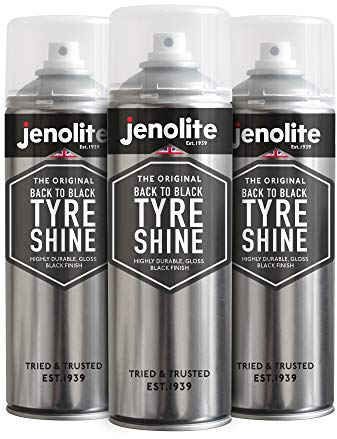 JENOLITE Torna a Aerosol lucidante per Pneumatici Nero | Ripristina e Protegge i Pneumatici | Lucentezza Effetto Bagnato | 3 x 500ml