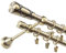 Fenster DEKOR - Gardinenstange Wandmontage 2-läufig 360 cm - Vorhangstange aus Stahl mit 72 Ösen und Clips - Gardinen Stange Gold - Gardinenstangen im Set mit Dübel - Elegante Vorhangstangen