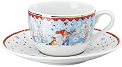 Hutschenreuther 02476-727412-14765 Sammelkollektion 22 Weihnachtsabend Porzellan Cappuccinotasse, 2-tlg