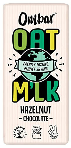 Vegan Chocolate - Ombar Hazelnut Oat M'lk Bar (70g) Organic Fair Trade, Dairy Free Chocolate