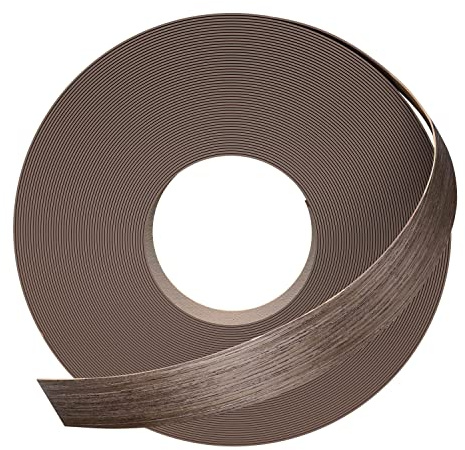 GSCIT Club Walnut Edge Banding, 22mm x 15.24m roll of Veneer Edge Banding -Pre-glued Flexible, Real Wood Tape Banding for Cabinet Repair Furniture Restoration