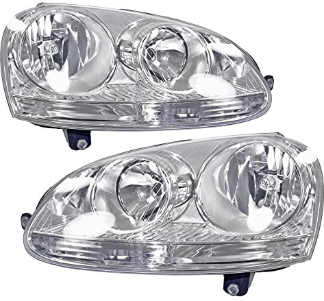ATEC Germany 2x Hauptscheinwerfer vorne links + rechts H7 Frontscheinwerfer mit Elektromotor, Kompatibel mit VW GOLF V (1K1), GOLF V Variant (1K5), JETTA III (1K2)